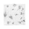 Durable White with Silver Paint Splatter Paper Beverage/Cocktail Napkins (600 Napkins)